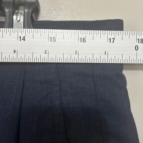 Jos A Bank Trousers Men 35x29 Navy Blue Pleated Cuffed Classic 100% Wool Slacks - Picture 4 of 11